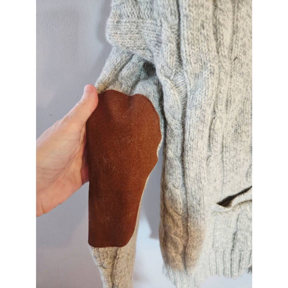Vintage Eddie Bauer Fisherman's Cable Knit Wool Cardigan - Picture 4 of 5